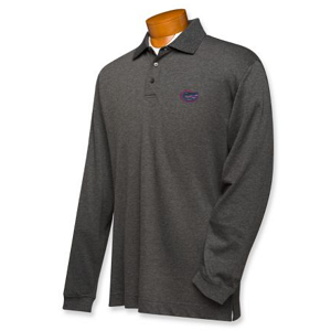 Florida Gators Men's CB DryTec LS Championship Polo - Charcoal